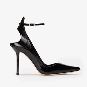 Tamara Mellon Black Ankle Strap Heels